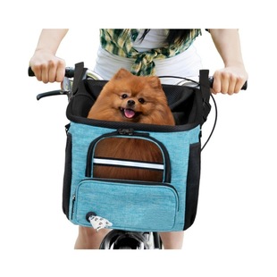 Dog Bicycle Basket Soft Surface Ventilation Pet Bicycle Basket Small Medium Cat Car Booster Seat with Security