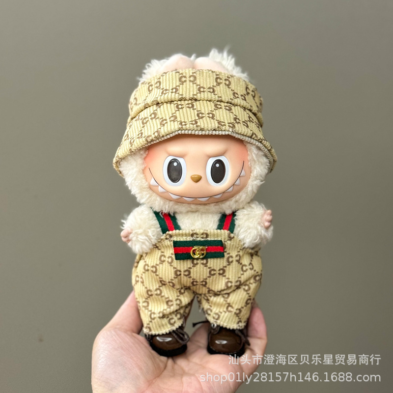 Labubu ラブブベビー服第一世代と第二世代 17 センチメートルビニール人形ペンダントぬいぐるみ服スーツスカート|undefined