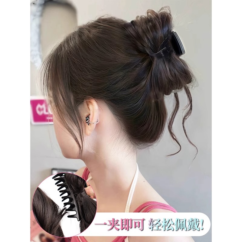 Ballhead nueva peluca china mujer simulación cabello flojo brotes de flores cabeza de cabello afilado arco de barba de dragón agarrar clip bolsas de cabello