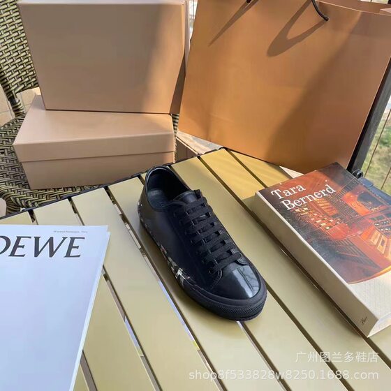 B home 3D printing letter plaid shoes 2024 new plaid English flat canvas lace-up platform casual shoes