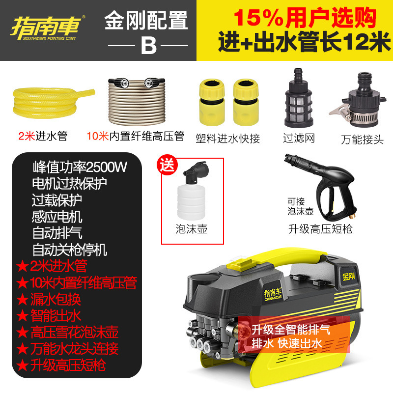 Gun, Zhǐnánchē Portable car washer - king-kong-b-configuration-without-pressure-gauge