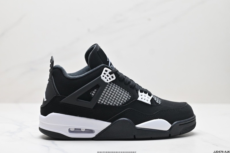 莆田靴純粋なオリジナルの第一層牛革本革バスケットボールシューズ Air AJ4 ホワイトセメント共同ブランドレトロスポーツシューズ男性と女性用|undefined