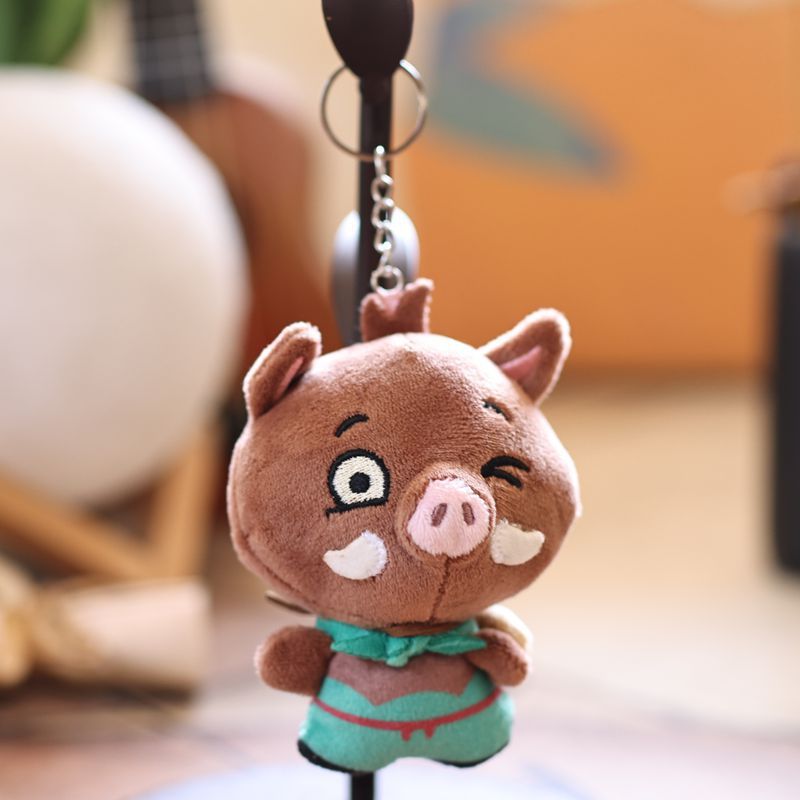 可爱萌浪浪山小妖怪挂件毛绒玩具公仔小猪包包挂饰钥匙扣娃娃玩偶|undefined