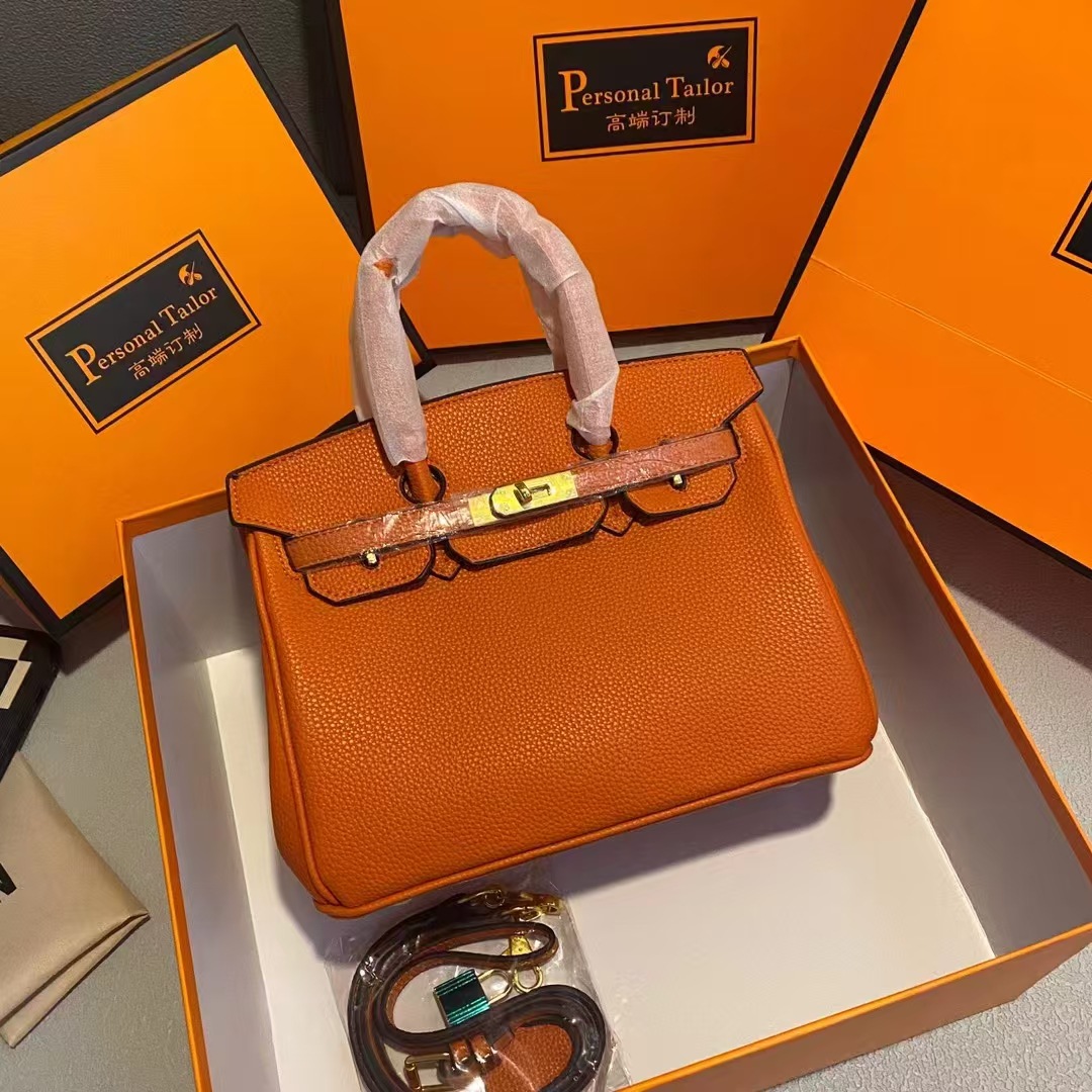 High-end Texture Women's Handbag 30CM Soft Leather European And American Fashion TOGO Platinum Bag Exquisite Versatile