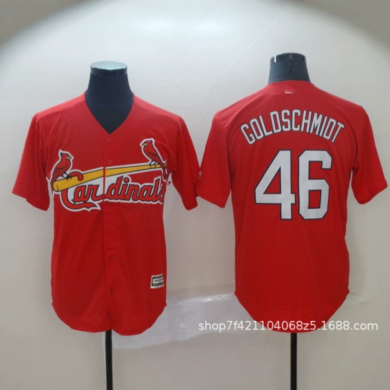 Бейсбольная майка (MLB) Cardinals, реплика с именем игрока, на пуговицах, размеры S–XXXL