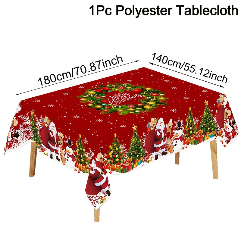 Amazon al por mayor transfronterizo explosión de Navidad muñeco de nieve impresión impermeable decoración antiincrustación atmósfera festiva toal de mesa