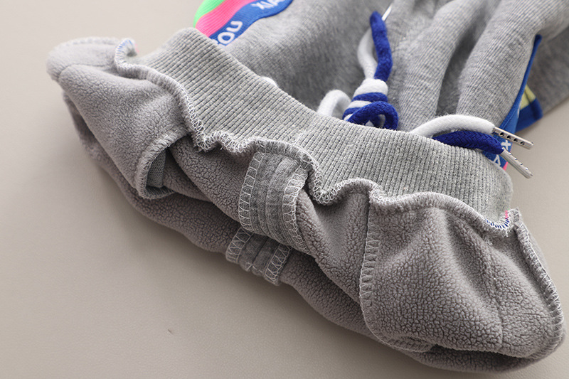 Conjunto de 3 piezas de ropa de invierno con dibujos animados, de terciopelo grueso, para bebé de un año, a la moda_voghion.com