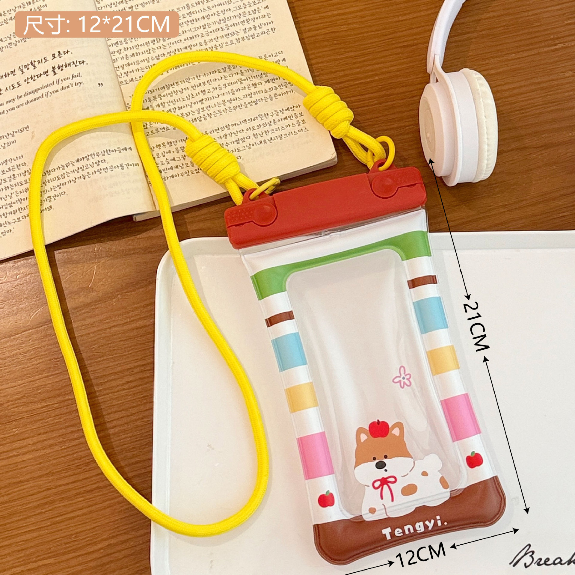 5 # amarillo-bolsa impermeable para cachorros de manzana