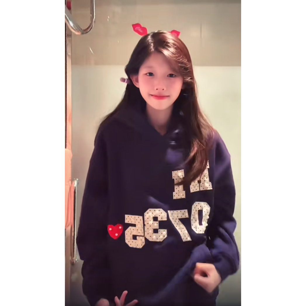 美式复古波点字母连帽长袖卫衣女2025春秋季新松弛感百搭别致外套|undefined