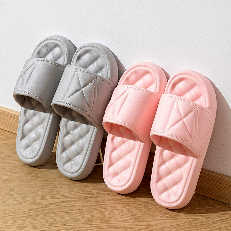 Мужские летние домашние легкие износостойкие тапочки на толстой подошве для ванной комнаты, парные уличные тапочки для женщин