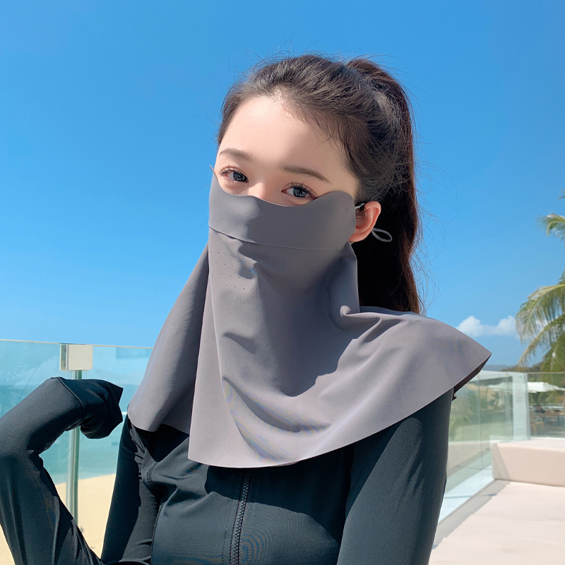 New Summer Thin Breathable Neck Sun Protection Scarf UV Women's Fashion Ultra Lightweight Sun Mask