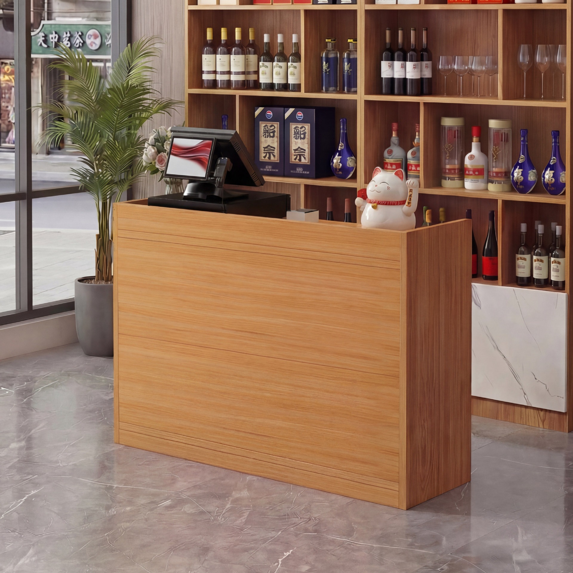 New model of small shop cash counter, reception desk, bar counter, shop, supermarket, restaurant front desk, convenience store cash counter cabinet
