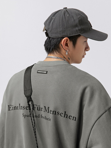 Korean Road Japanese Men's Fashion Trend Brand American Print Sweatshirt Men 2025 Spring New Retro Loose Couple Outerwear