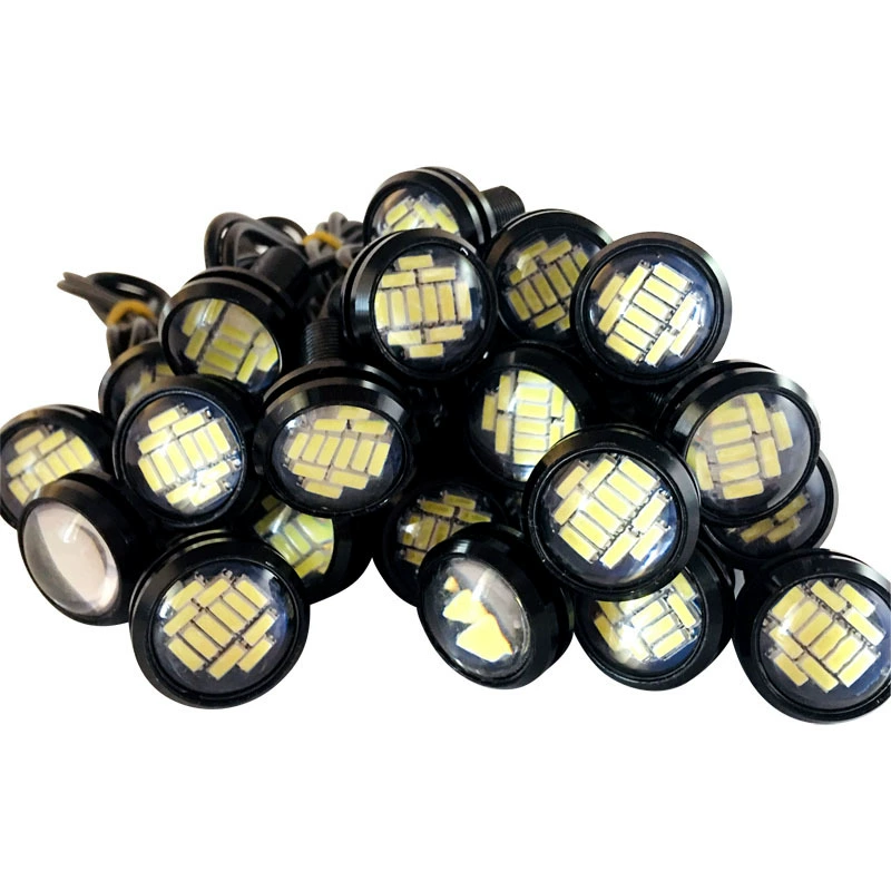 Авто LED автомобильный свет 23 мм-4014 12 линз, яркий глаз орла, мощный дневной свет, поворотник для вождения