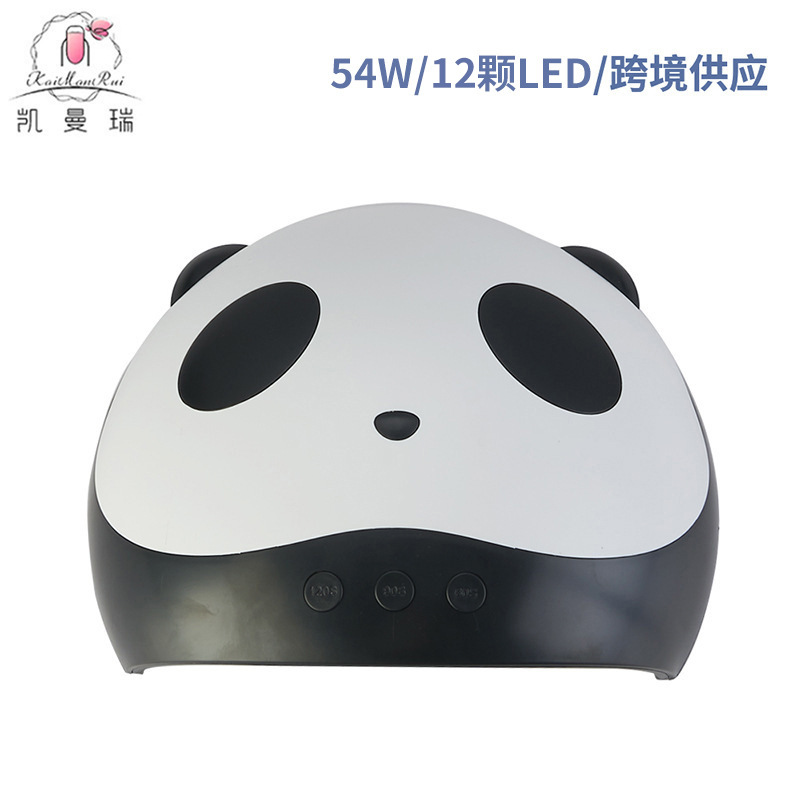 Transfronteriza nueva Panda lámpara de fototerapia de uñas 54W no Negro mano de secado rápido inteligente máquina de fototerapia de uñas en stock al por mayor