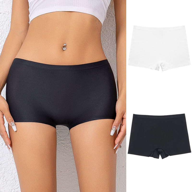 Pantalones de seguridad europeas y estadounidenses de una pieza de mujer sin bordes doblados leggings de cintura mediana anti-caída sin marcas de hielo de damas