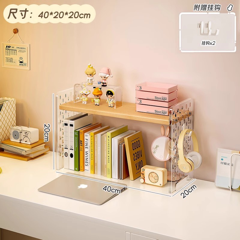 Estante de escritorio, gabinete de almacenamiento de cosméticos, escritorio para el hogar, tocador de estilo acrílico de múltiples capas, estante de exhibición