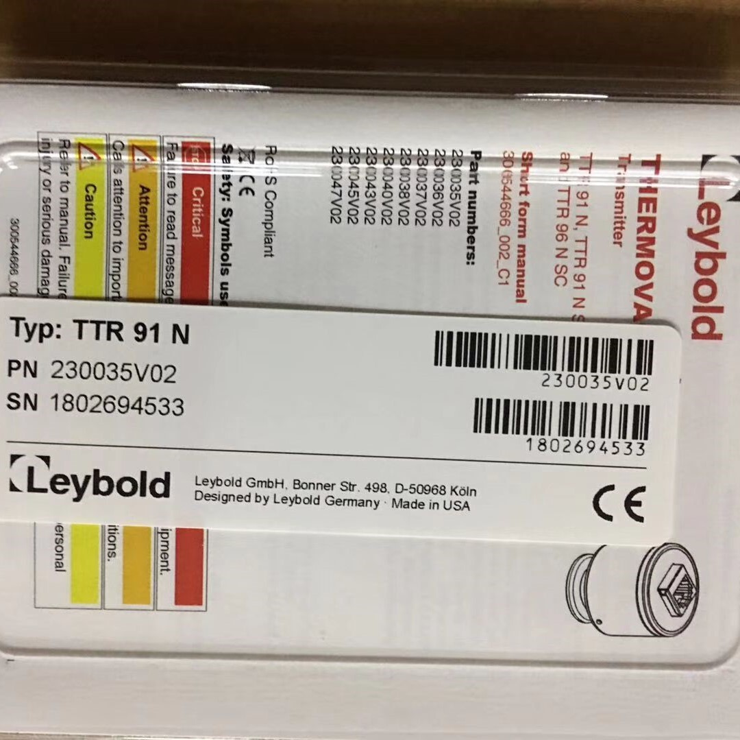 Leybold莱宝真空计老款TTR91N/PTR90N/TTR81N真空规管现货供应