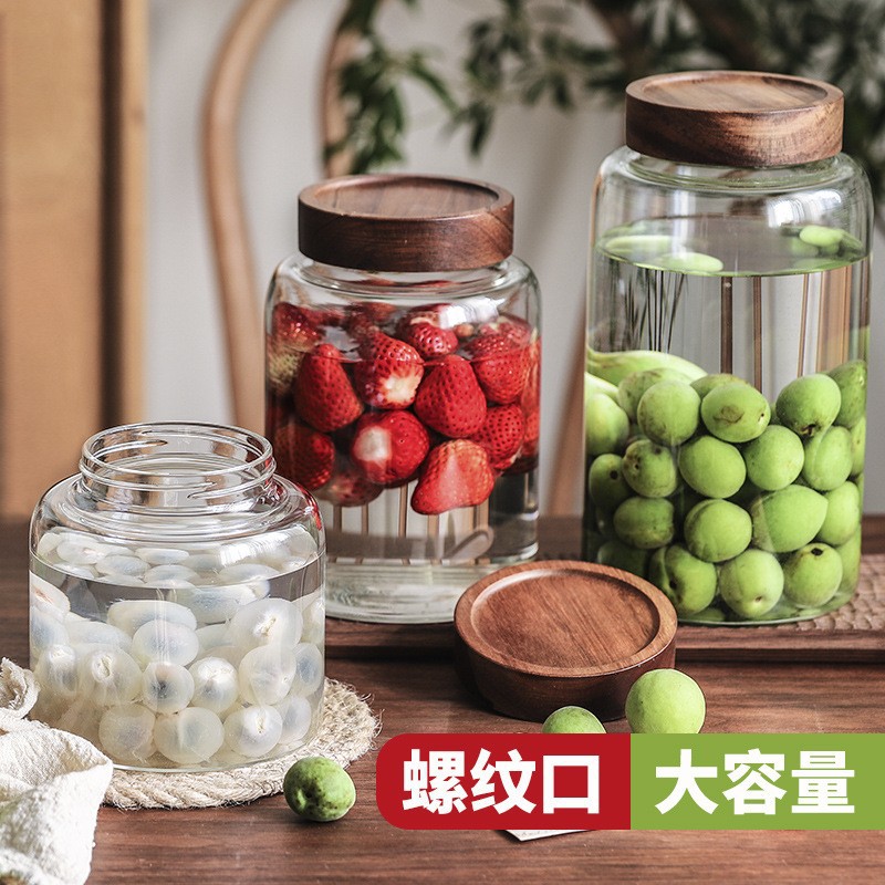 Glass capacious screw cap