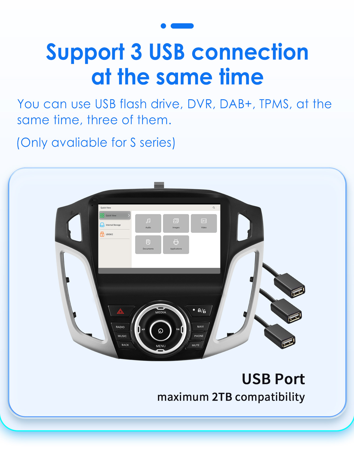 Suitable for 11-19 Models of Ford Focus Mk3 Android Smart Navigation Bluetooth Gps Integrated Reversing Camera System