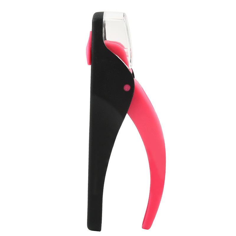 Tijeras para uñas de una línea de acero inoxidable en forma de U, cortador para extensiones de fototerapia DIY, con herramienta de formación.