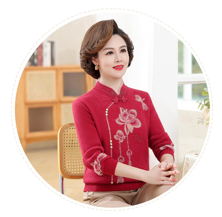 E5960 650K ÁO LEN NỮ TAIRYA MÙA XUÂN THU ĐÔNG TRUNG NIÊN DÀY ẤM THỜI TRANG NỮ G02 SẢN PHẨM MỚI