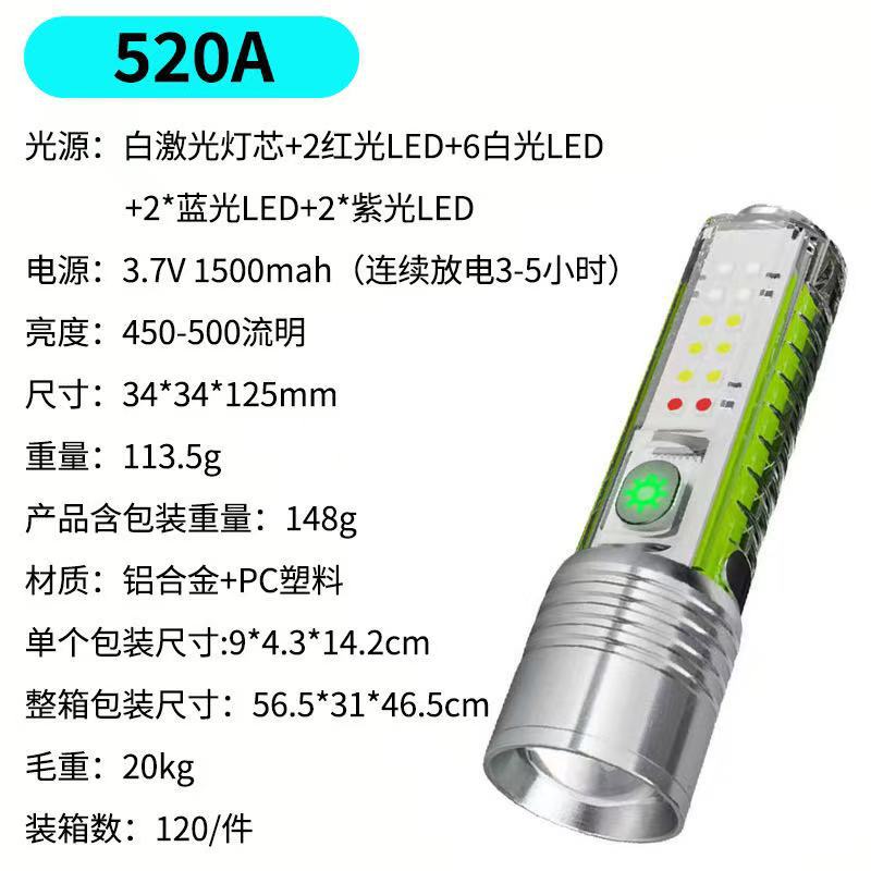 520A 줌 모델, 야광 및 투명 [백색 레이저]