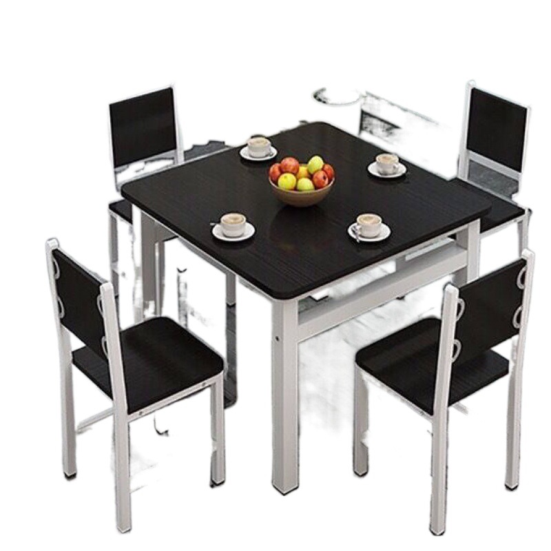Mesas y sillas de comedor cuadradas simples, mesas de comedor para apartamentos pequeños para el hogar, snack bar simple, mesas cuadradas, combinación de mesas y sillas de comida rápida
