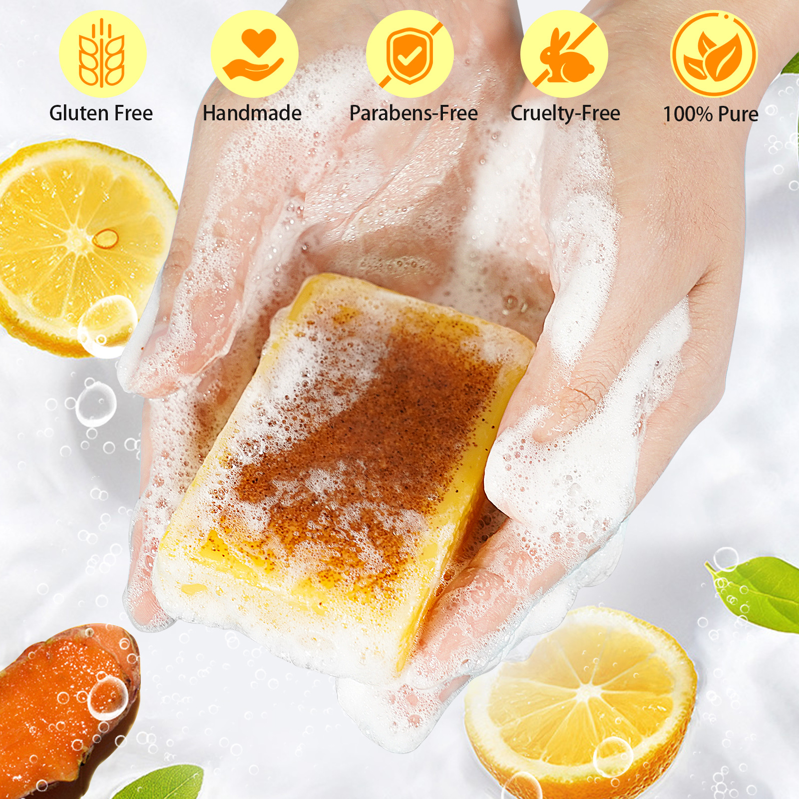 116g Weight Bar Soap Personal Care Type 1 Piece Quantity Lemon Pattern Classic Style Style Lemon Bar Soap Classic Style Bath & Shower Personal Care 6