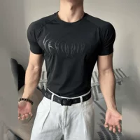 Venom Reveals Battle Suit Ice Silk Спортивная быстросохнущая футболка с короткими рукавами Cool Sleeve Fitness Высокоэластичный тренировочный топ для мужчин
