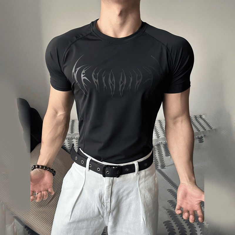 Venom Reveals Battle Suit Ice Silk Sports Quick-Drying Short-Sleeved T-Shirt Cool Sleeve Fitness High-Elastic Training Top for Men