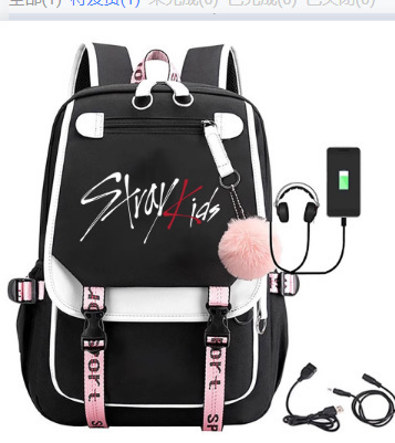 Nueva bolsa de viaje bolsa de deporte estudiante mochila bolsa de carga USB DE LOS NIÑOS gran capacidad bolsa