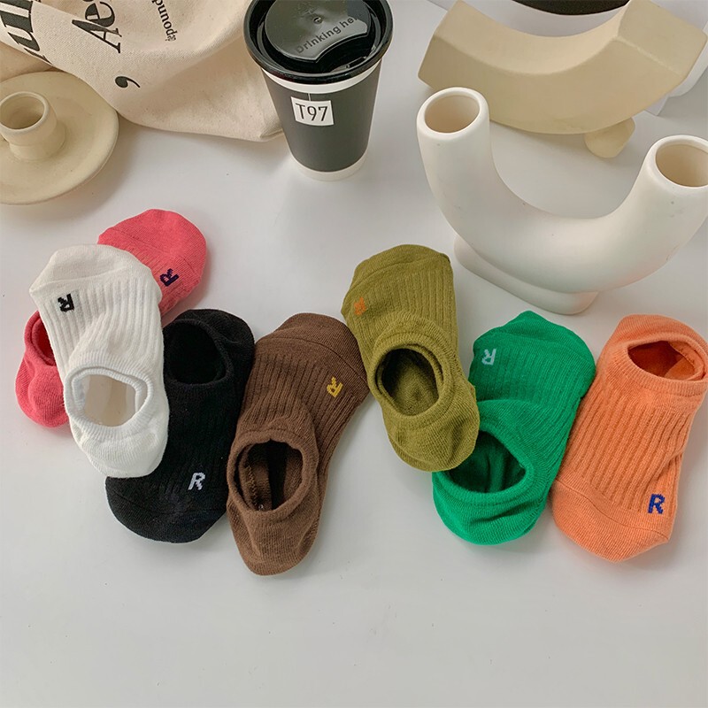 Boat Socks Women's Spring and Autumn Summer Thin Cotton Socks Japanese-style Low-profile Short Socks Summer Non-slip Stealth Socks