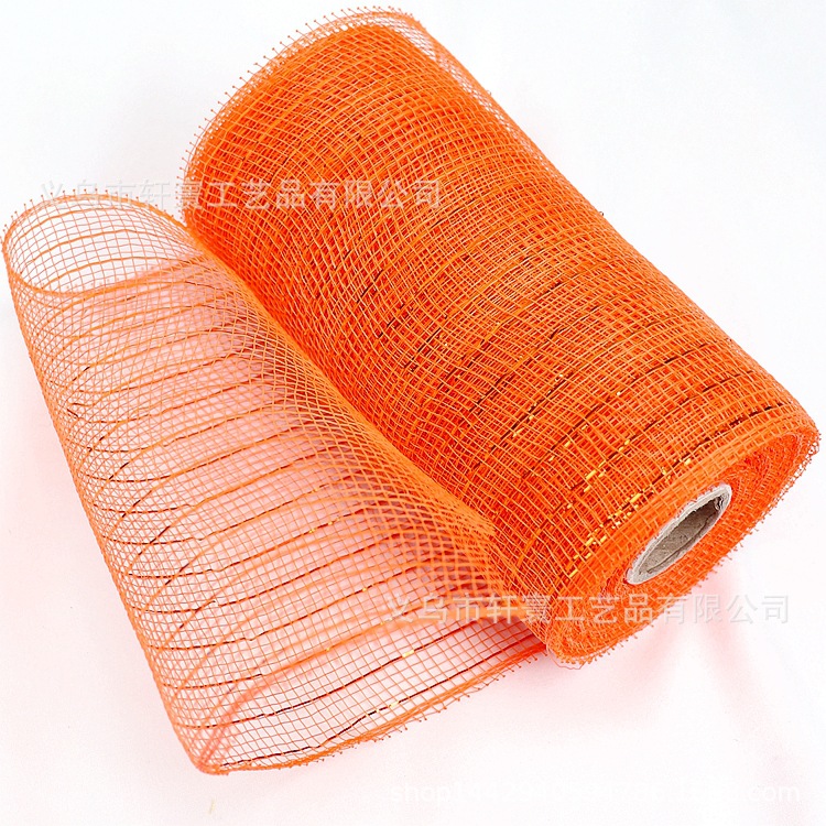 Suministro directo de fábrica cinta de Navidad malla decorativa transfronteriza PP embalaje neto 15cm * 10 yardas Regalo De vacaciones gasa