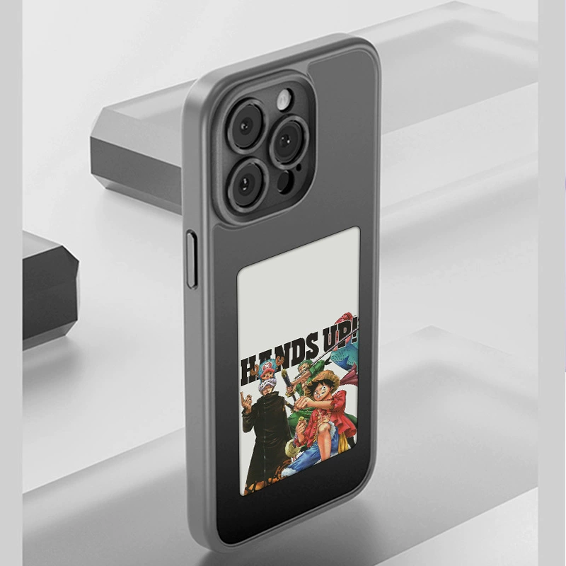 Чехол для iPhone 13/14/15 (совместимый), графитовый, с окошком для карты