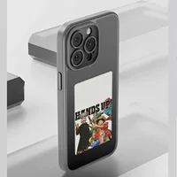 Чехол для iPhone 13/14/15 (совместимый), графитовый, с окошком для карты