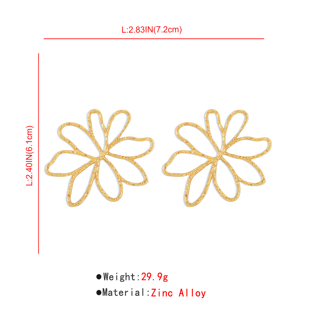 Fashion Flower Alloy Plating Women's Ear Studs 1 Pair display picture 1