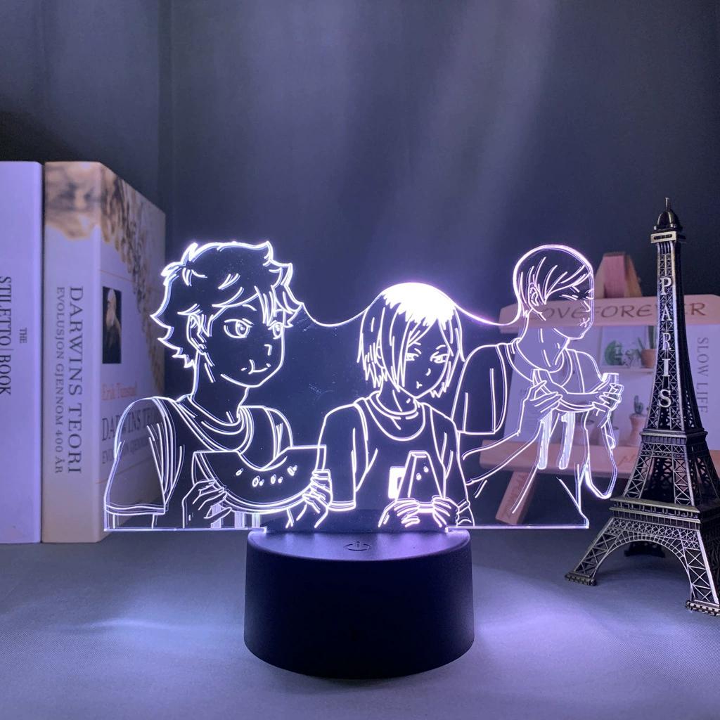 Акриловая ночная LED-лампа с волейболом, минифигура, 3D, подарок на день рождения