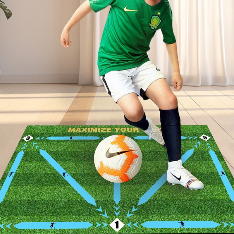 クロスボーダーテムサッカートレーニングマット滑り止めとノイズ低減家庭用子供用サッカーマットカーペットトレーニングマット芝生マット|undefined