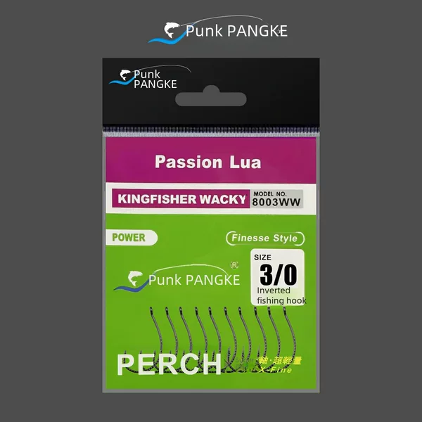 Punk Fish Hook Luya Hook 8003 Inverted Hook WACKY Soft Insect Hook Inverted Hook Perch Hook Mandarin Fish Hook