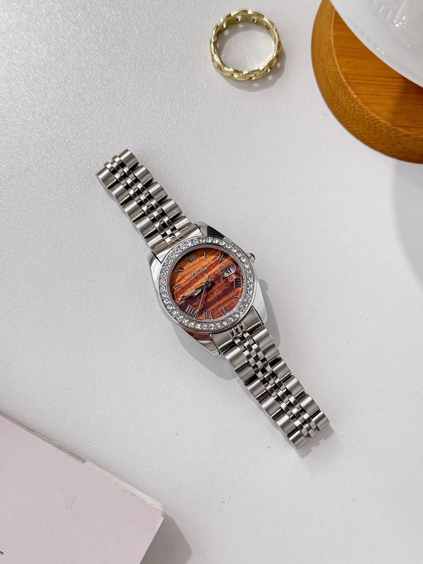 75g Weight Tempered Glass Mirror Material Alloy Strap Material Watch Classification Pointer Display Type Butterfly Double Snap Buckle Style Round Dial Shape Daily, Street Occasion Quartz Movement Solid Color Pattern All Seasons Season Women's Gender Retro, Classic Style Style Retro Classic Style Solid Color Butterfly Double Snap Quartz Watch Women's Watches 12