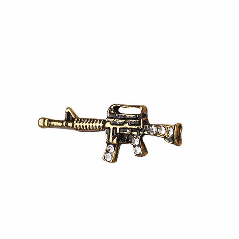 Europa y los Estados Unidos en línea con diamantes AK armas de manicuría joyas de simulación de personalidad tridimensional armas de fuego decoración de uñas al por mayor