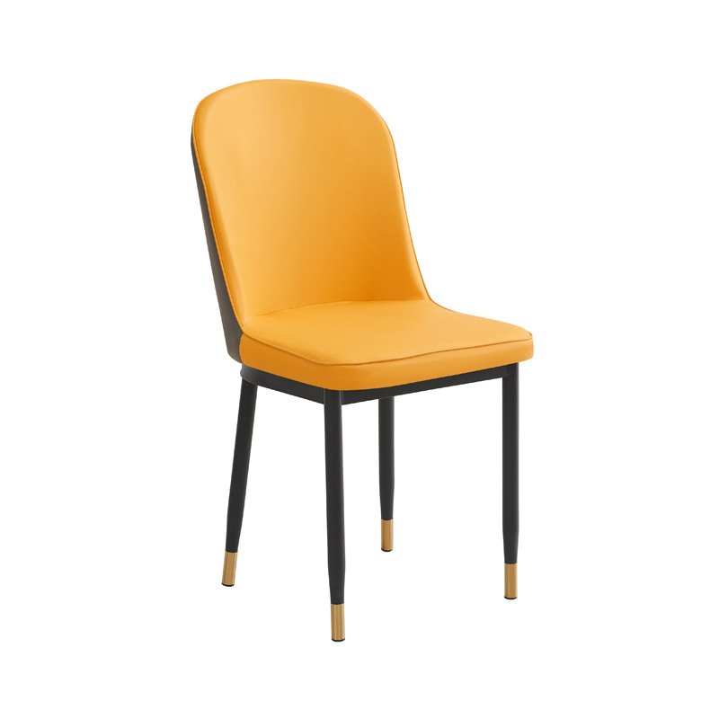 Silla de comedor de lujo ligera, asiento de cuero de doble propósito, mesa de recepción simple y moderna, multicolor opcional Baylor