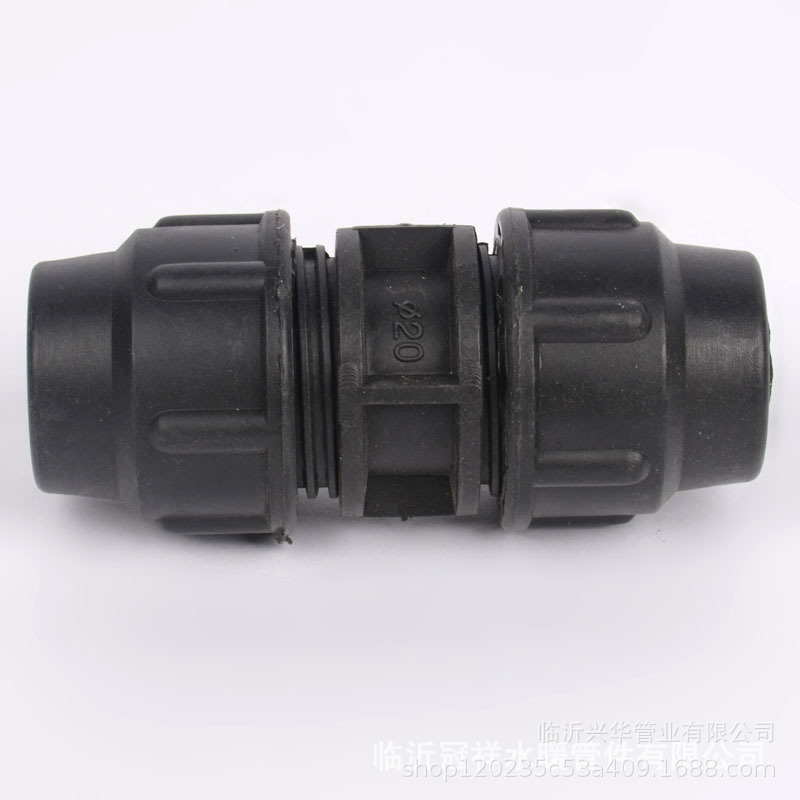 PE管件黑色焊接配件快速直接管箍快接接头山东临沂厂家批发
