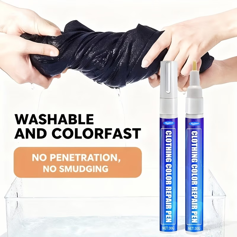 Kineshinex Clothing Color Repair Pen - for Fading Shirts, Bleaching Damaged Black Pants, Whitening Suits