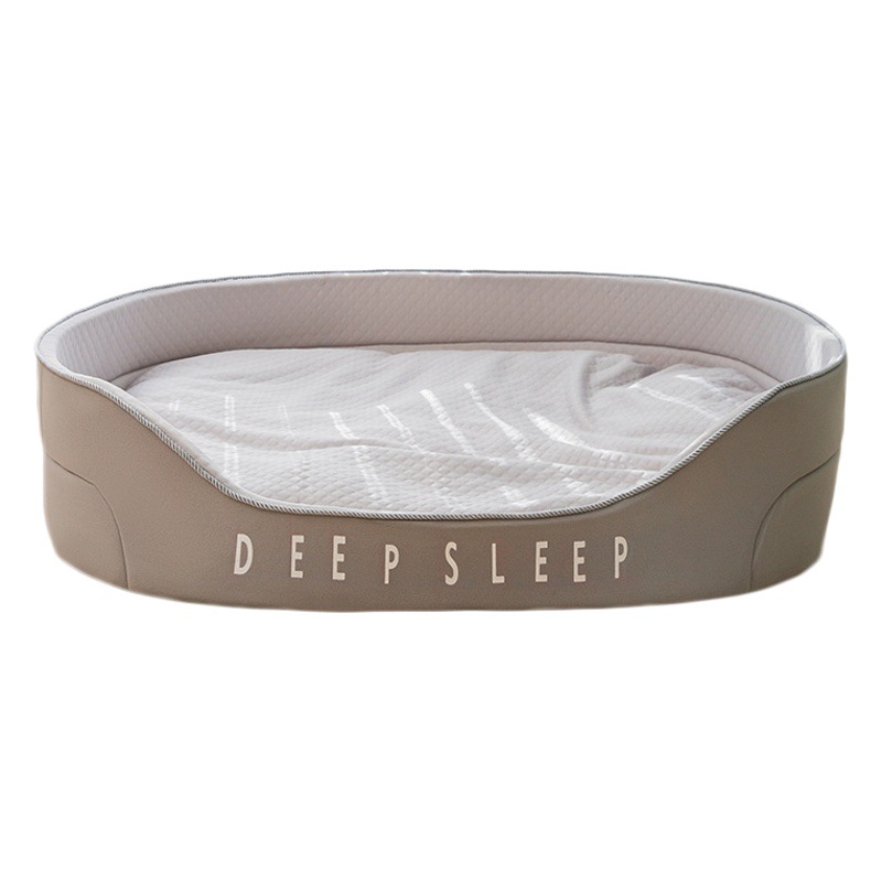 Perrera sueño profundo esponja nido cuatro estaciones universal verano fresco nido perro cama mediano perro grande golden retriever mascota nido estera