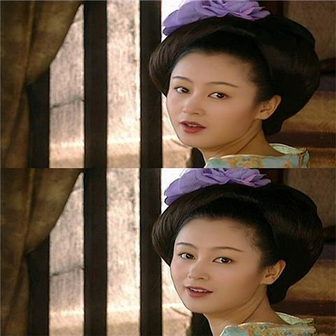漢服のかつらは全髪で顔を抱いています。|undefined