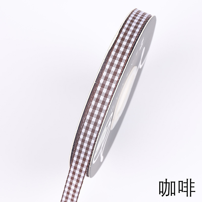 Cinta a cuadros frescos vintage embalaje artístico Cinta caja de regalo decoración vendaje floristería Día de San Valentín embalaje de flores