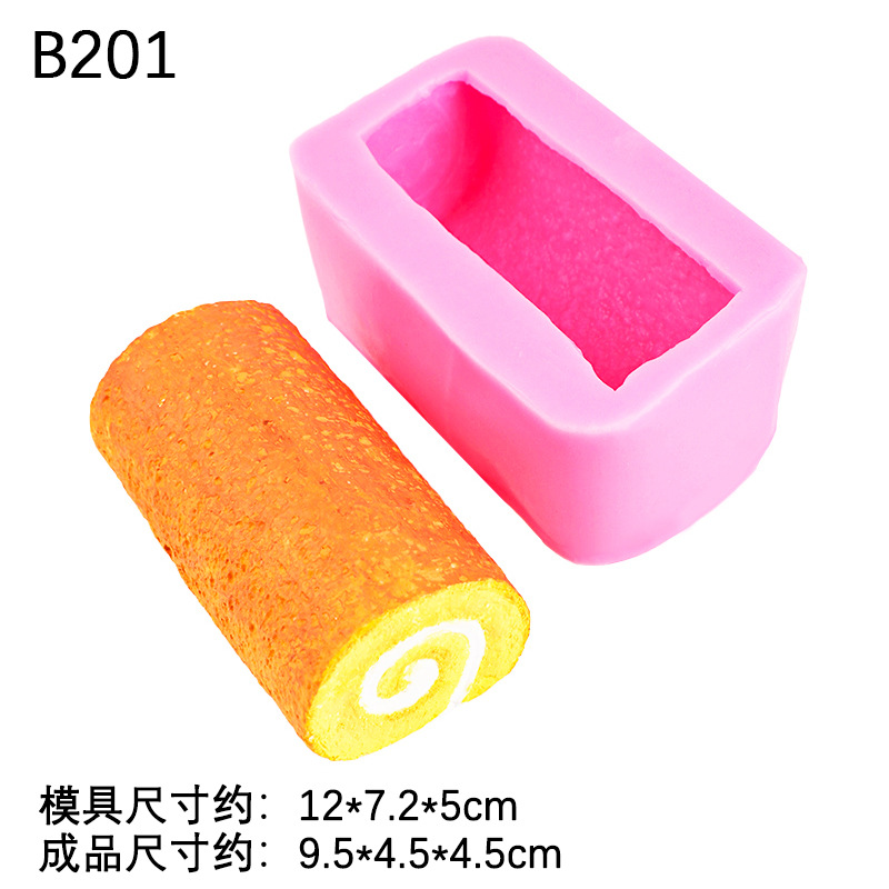 Helado de conejo de crema de rollo suizo 3 piezas de crema de fresa molde de silicona en forma de tira decorativa molde de pellizco de bricolaje