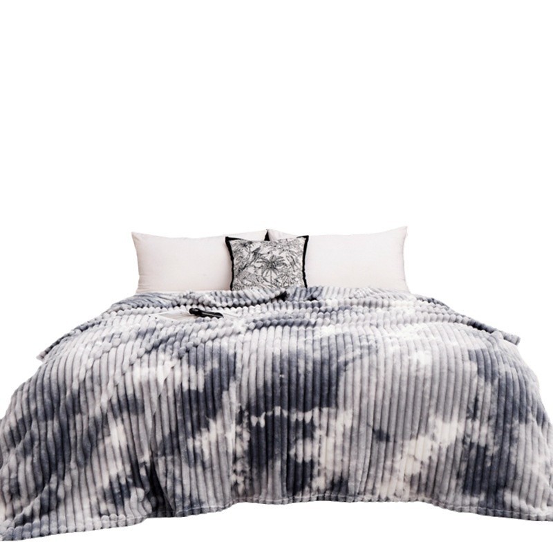 Comercio exterior transfronterizo, tiras de dibujo comprimidas, manta de ocio de teñido anudado, manta de lana de leche, manta de sofá de terciopelo Falai, manta de siesta